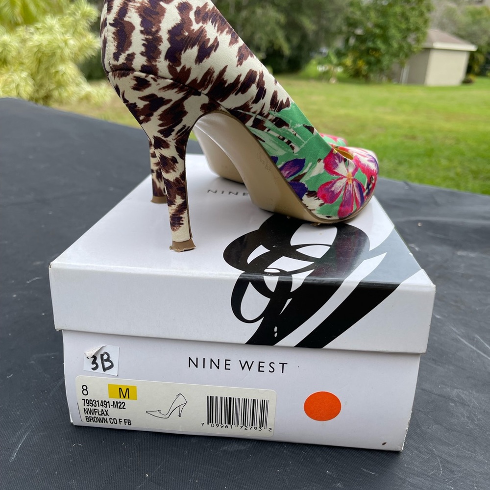 Nine West Women's Floral Print Heels - Multicolor